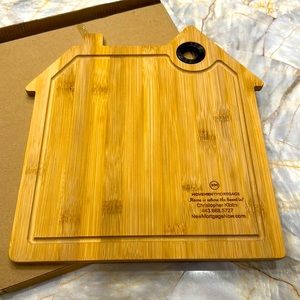 House Shaped Wood Cutting Board New in Box